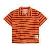 bobo choses striped terry polo brick/orange