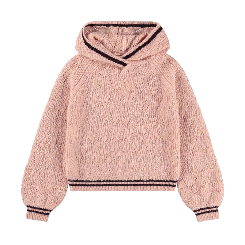 molo gitta hooded sweater petal blush