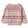wheat mikmak baby sweater rose