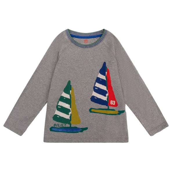oilily twan sailboat t-shirt grey