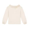 bonton ruffle collar long sleeve t-shirt milk