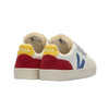 veja small v-90 velcro leather sneakers white indigo pepper