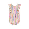 arsene & les pipelettes bayaderes striped baby romper multicolor