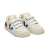 veja small v-90 velcro leather sneakers white indigo pepper