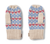 wheat haansi jaquard mittens blue