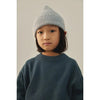 gray label knitted beanie grey melange