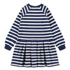 molo christa dress blue cream