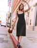 beyond yoga spacedye square neck dress darkest night