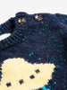 bobo choses pixel abduction baby sweater navy blue