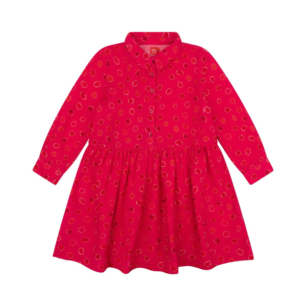 oilily diddle polka dot dress hot pink