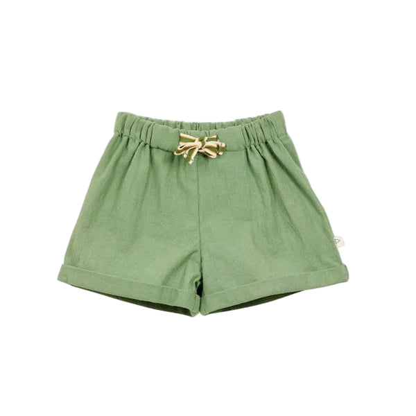 arsene & les pipelettes rustic baby shorts khaki green
