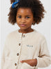 arsene & les pipelettes sherpa cardigan beige