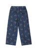 bobo choses stamp bloom all over denim pants navy blue