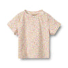 wheat t-shirt & shorts baby set blush flower