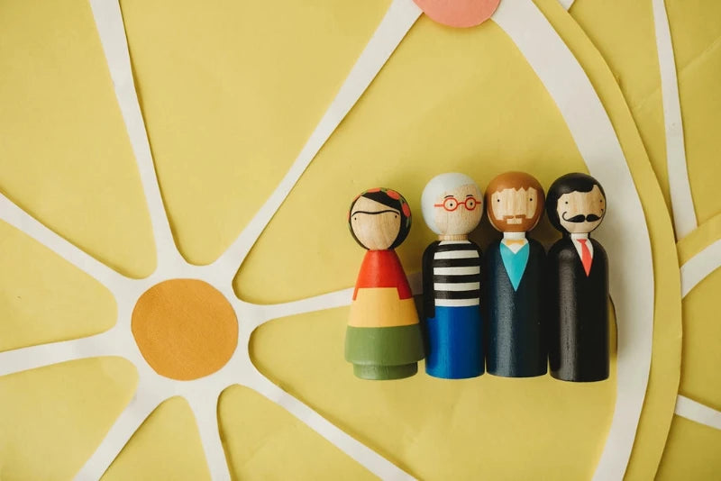 the modern artists peg doll set – kodomo the modern artists peg doll set – kodomo