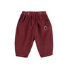 bobo choses curious owl corduroy baby pants burgundy