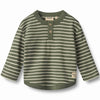 wheat olsvad baby set dark green stripe