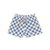 arsene & les pipelettes checked baby shorts cobalt blue