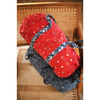 louis louise pom pom duffle bag red