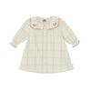 bonton mesange baby dress carreau winter