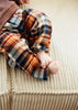 arsene & les pipelettes baby tartan trousers chestnut