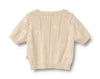 wheat knit top & bloomers baby set sandshell white flowers