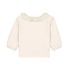 bonton piris ruffle collar baby t-shirt milk