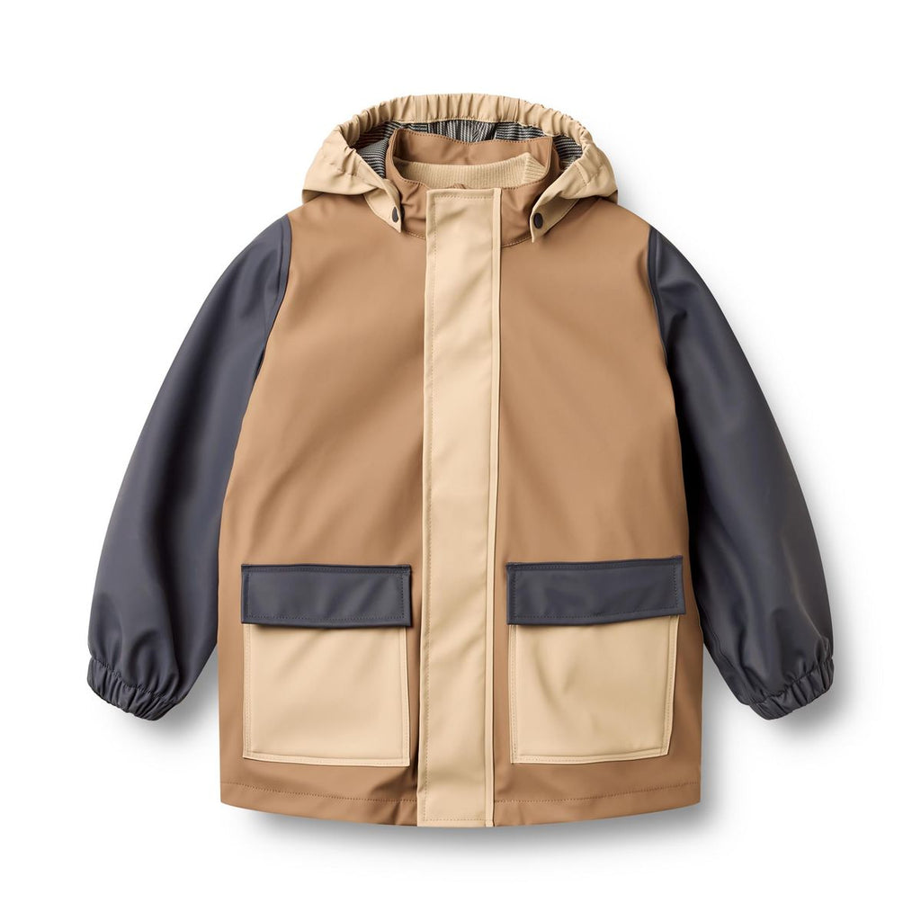 wheat otu rain jacket white pepper