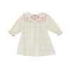 bonton mesange baby dress carreau winter
