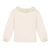 bonton ruffle collar long sleeve t-shirt milk