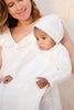 tartine et chocolat baptism gown with bonnet white