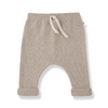 Beige baby pants with a drawstring 