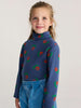 bobo choses stamp bloom all over turtle neck t-shirt navy blue