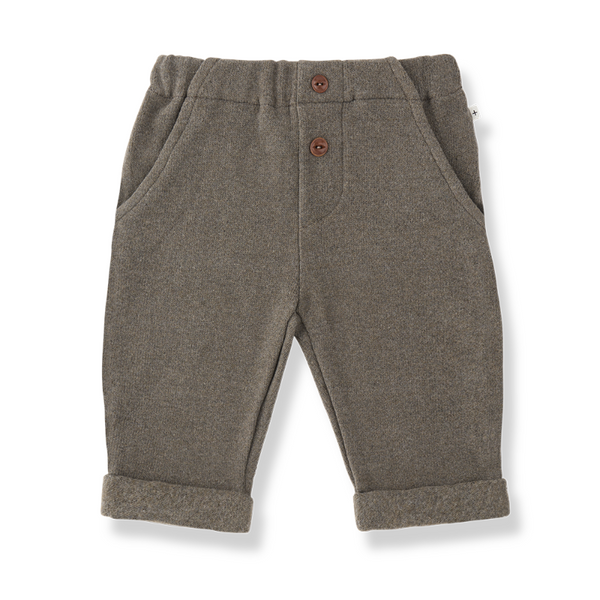 Pair of brown children's pants with buttons 