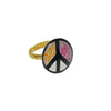atsuyo et akiko love + peace ring set