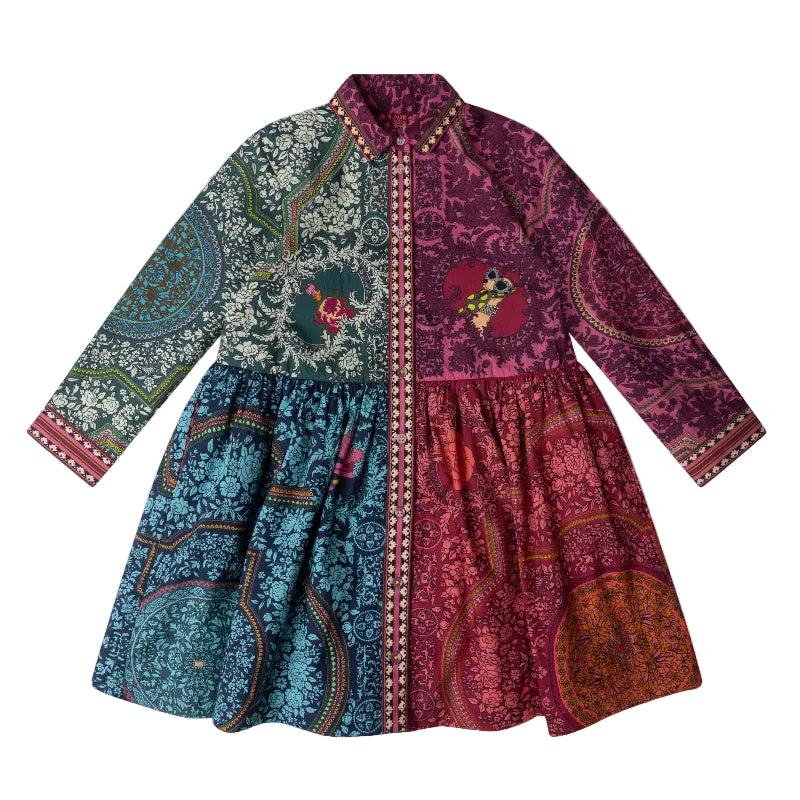 oilily dominique dress maroon