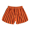 bobo choses striped terry shorts brick/orange