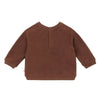 arsene & les pipelettes croissant baby sweatshirt brown
