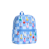 state bags kane kids double pocket travel backpack charms blue check