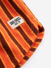bobo choses striped terry shorts brick/orange