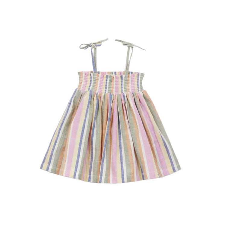arsene & les pipelettes bayaderes striped baby dress multicolor