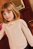 bonton ruffle collar long sleeve t-shirt milk