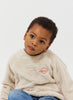 arsene & les pipelettes tricolor sherpa sweatshirt beige