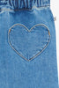 bonton heart denim pants blue