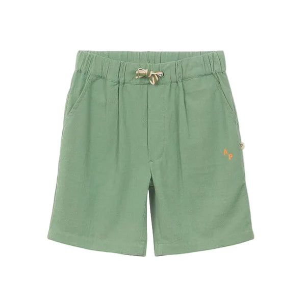 arsene & les pipelettes rustic bermuda shorts khaki green