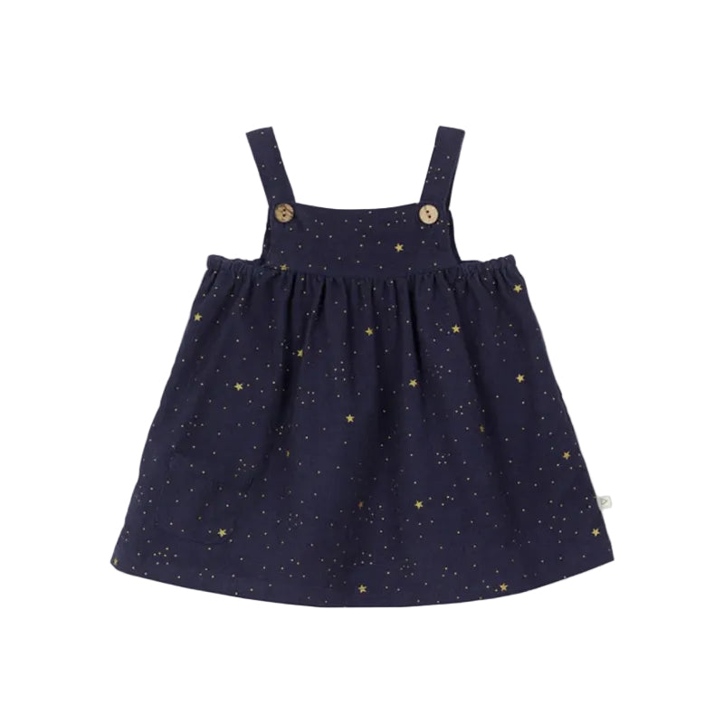 arsene & les pipelettes stars baby dress navy blue