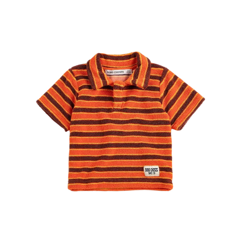 bobo choses terry baby polo orange
