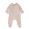 1+ in the family havre baby jumpsuit & hat set nude