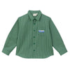 arsene & les pipelettes striped shirt green