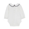 tartine et chocolat embroidered collar baby body white